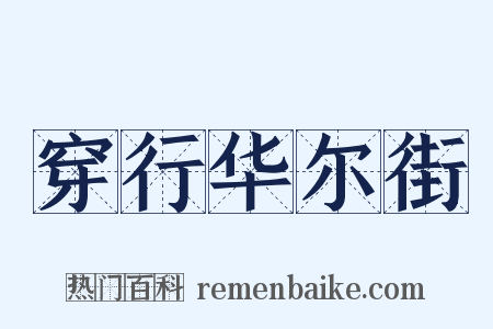 穿行华尔街是什么意思的图片